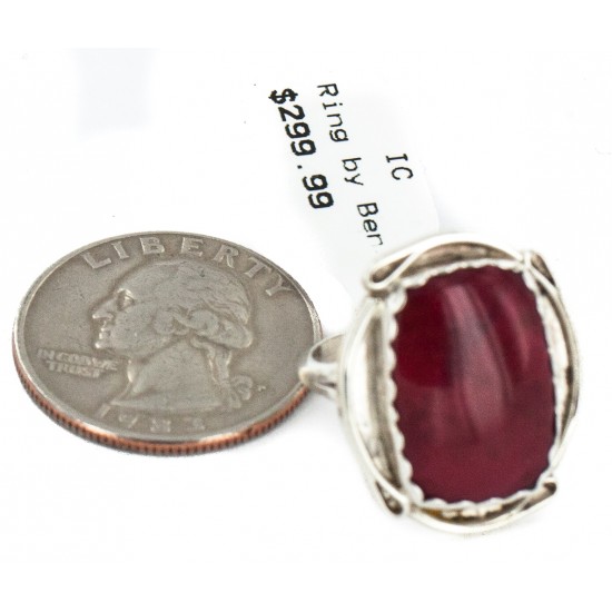 .925 Sterling Silver Certified Authentic Navajo Handmade Natural Red Jasper Native American Ring 18188-6 All Products NB160212212426 18188-6 (by LomaSiiva) .925 Sterling Silver Certified Authentic Navajo Handmade Natural Red Jasper Native American Ring 18188-6 All Products NB160212212426 18188-6 (by LomaSiiva)