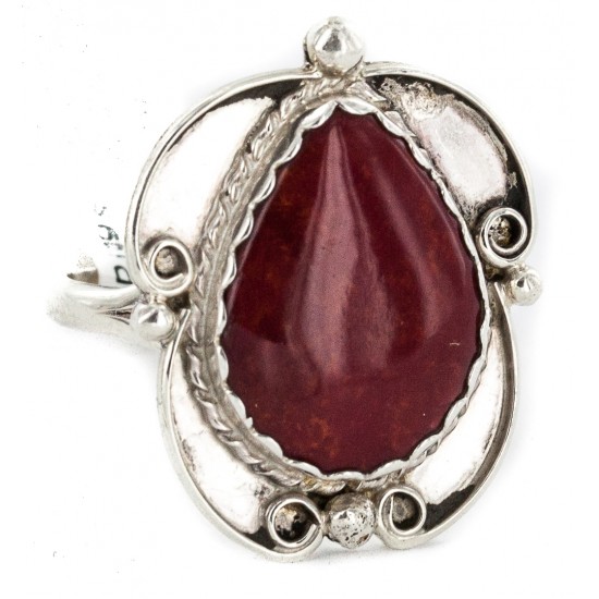Navajo .925 Sterling Silver Certified Authentic Handmade Natural Red Jasper Native American Ring 18188-7 All Products NB160212211749 18188-7 (by LomaSiiva) Navajo .925 Sterling Silver Certified Authentic Handmade Natural Red Jasper Native American Ring 18188-7 All Products NB160212211749 18188-7 (by LomaSiiva)