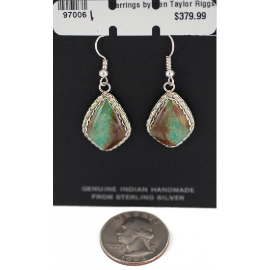 Certified Authentic Handmade Navajo .925 Sterling Silver Natural Turquoise Native American Dangle Earrings 97006-1 All Products NB160220214220 97006-1 (by LomaSiiva) Certified Authentic Handmade Navajo .925 Sterling Silver Natural Turquoise Native American Dangle Earrings 97006-1 All Products NB160220214220 97006-1 (by LomaSiiva)