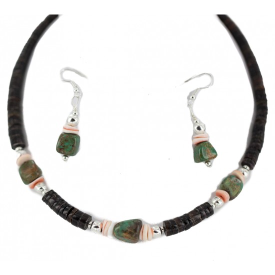 .925 Sterling Silver Hooks Certified Authentic Navajo Natural Turquoise and Graduated Heishi Native American Set 95006-2-97009-2 Sets NB160220224147 95006-2-97009-2 (by LomaSiiva) .925 Sterling Silver Hooks Certified Authentic Navajo Natural Turquoise and Graduated Heishi Native American Set 95006-2-97009-2 Sets NB160220224147 95006-2-97009-2 (by LomaSiiva)