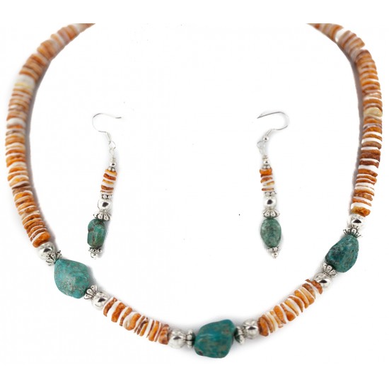 .925 Sterling Silver Hooks Certified Authentic Navajo Natural Turquoise and Graduated Spiny Oyster Native American Set 95006-1-97009-1 Sets NB160220222915 95006-1-97009-1 (by LomaSiiva) .925 Sterling Silver Hooks Certified Authentic Navajo Natural Turquoise and Graduated Spiny Oyster Native American Set 95006-1-97009-1 Sets NB160220222915 95006-1-97009-1 (by LomaSiiva)