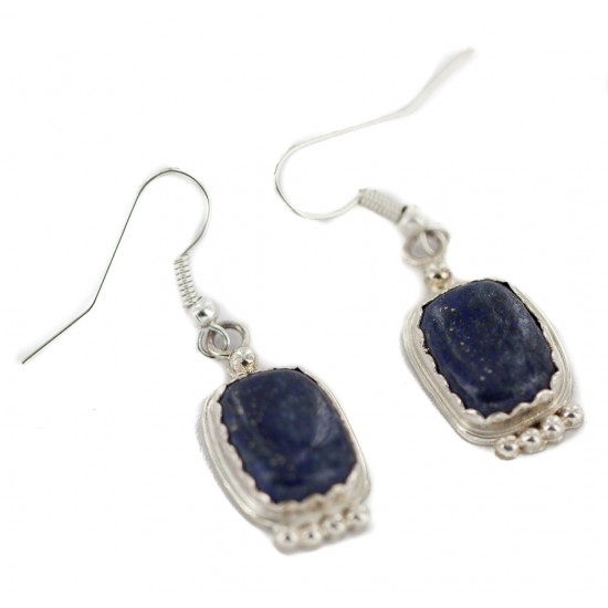 Certified Authentic Handmade Navajo .925 Sterling Silver Natural Lapis Native American Dangle Earrings 97006-2 All Products NB160220205601 97006-2 (by LomaSiiva) Certified Authentic Handmade Navajo .925 Sterling Silver Natural Lapis Native American Dangle Earrings 97006-2 All Products NB160220205601 97006-2 (by LomaSiiva)