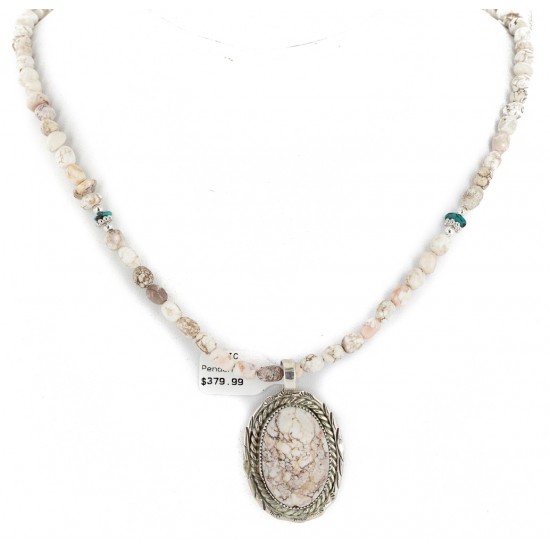 White Buffalo .925 Sterling Silver Certified Authentic Navajo Native American Handmade Necklace and Pendant 12924-2-25289 All Products NB151218000406 12924-2-25289 (by LomaSiiva) White Buffalo .925 Sterling Silver Certified Authentic Navajo Native American Handmade Necklace and Pendant 12924-2-25289 All Products NB151218000406 12924-2-25289 (by LomaSiiva)