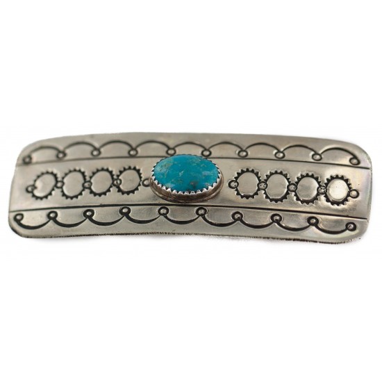 Handmade Certified Authentic Navajo Natural Turquoise Native American Nickel Hair Barrette 90001 All Products NB160228000920 90001 (by LomaSiiva) Handmade Certified Authentic Navajo Natural Turquoise Native American Nickel Hair Barrette 90001 All Products NB160228000920 90001 (by LomaSiiva)