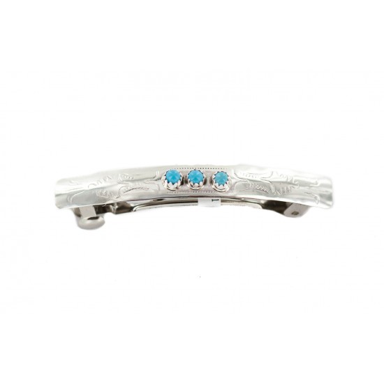 Handmade Certified Authentic Silver Navajo Natural Turquoise Native American Hair Barrette 10346-8 All Products NB160229234710 10346-8 (by LomaSiiva) Handmade Certified Authentic Silver Navajo Natural Turquoise Native American Hair Barrette 10346-8 All Products NB160229234710 10346-8 (by LomaSiiva)