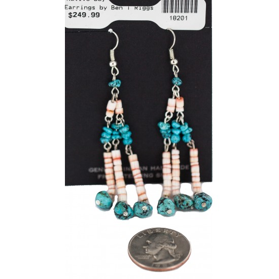 Handmade Certified Authentic Navajo .925 Sterling Silver Natural Turquoise Spiny Oyster Native American Dangle Earrings 18201 All Products NB160228043318 18201 (by LomaSiiva) Handmade Certified Authentic Navajo .925 Sterling Silver Natural Turquoise Spiny Oyster Native American Dangle Earrings 18201 All Products NB160228043318 18201 (by LomaSiiva)