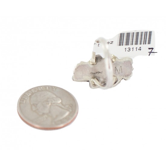 Navajo .925 Sterling Silver Certified Authentic Handmade White Howlite Native American Ring Size 8 1/2 13114-7 All Products NB160306011219 13114-7 (by LomaSiiva) Navajo .925 Sterling Silver Certified Authentic Handmade White Howlite Native American Ring Size 8 1/2 13114-7 All Products NB160306011219 13114-7 (by LomaSiiva)