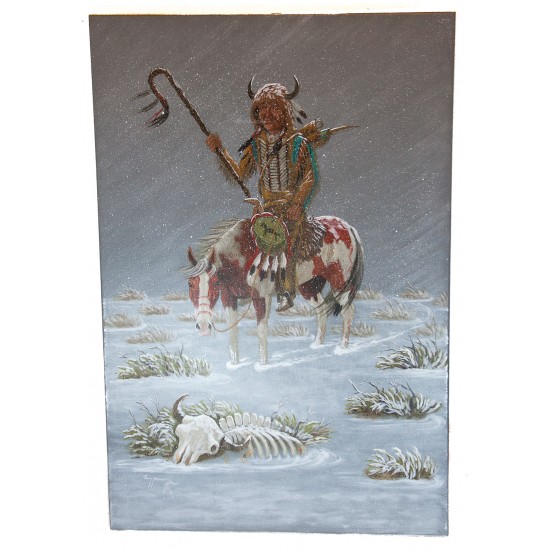 $490 Navajo Indian Winter Painted by Certified Authentic Acrylic Native American Painting 10783 Painting NB160311002223 10783 (by LomaSiiva) $490 Navajo Indian Winter Painted by Certified Authentic Acrylic Native American Painting 10783 Painting NB160311002223 10783 (by LomaSiiva)