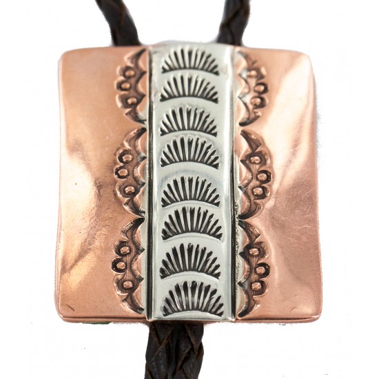 Certified Authentic Handmade Navajo Leather Pure Copper and Nickel Native American Bolo Tie 24489-3 All Products NB160330215139 24489-3 (by LomaSiiva) Certified Authentic Handmade Navajo Leather Pure Copper and Nickel Native American Bolo Tie 24489-3 All Products NB160330215139 24489-3 (by LomaSiiva)