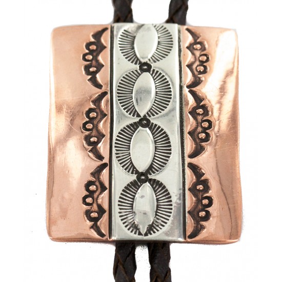 Handmade Certified Authentic Leather Navajo Pure Copper and Nickel Native American Bolo Tie 24489-4 All Products NB160330210307 24489-4 (by LomaSiiva) Handmade Certified Authentic Leather Navajo Pure Copper and Nickel Native American Bolo Tie 24489-4 All Products NB160330210307 24489-4 (by LomaSiiva)