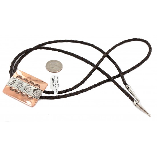 Handmade Certified Authentic Navajo Leather Pure Copper and Nickel Native American Bolo Tie 24489-5 All Products NB160330205730 24489-5 (by LomaSiiva) Handmade Certified Authentic Navajo Leather Pure Copper and Nickel Native American Bolo Tie 24489-5 All Products NB160330205730 24489-5 (by LomaSiiva)