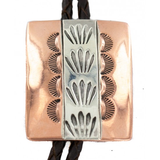 Handmade Certified Authentic Navajo Leather Pure Copper and Nickel Native American Bolo Tie 24489-5 All Products NB160330205730 24489-5 (by LomaSiiva) Handmade Certified Authentic Navajo Leather Pure Copper and Nickel Native American Bolo Tie 24489-5 All Products NB160330205730 24489-5 (by LomaSiiva)
