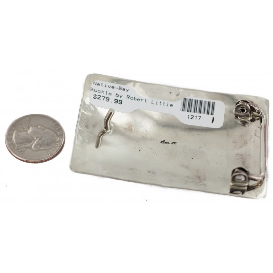 Certified Authentic Handmade Navajo Nickel Natural White Buffalo Native American Buckle 1217-1 All Products NB160406090556 1217-1 (by LomaSiiva) Certified Authentic Handmade Navajo Nickel Natural White Buffalo Native American Buckle 1217-1 All Products NB160406090556 1217-1 (by LomaSiiva)