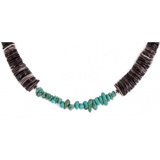 Navajo .925 Sterling Silver Certified Authentic Natural Turquoise Graduated Heishi Native American Necklace 750202-2 All Products NB160406224421 750202-2 (by LomaSiiva) Navajo .925 Sterling Silver Certified Authentic Natural Turquoise Graduated Heishi Native American Necklace 750202-2 All Products NB160406224421 750202-2 (by LomaSiiva)