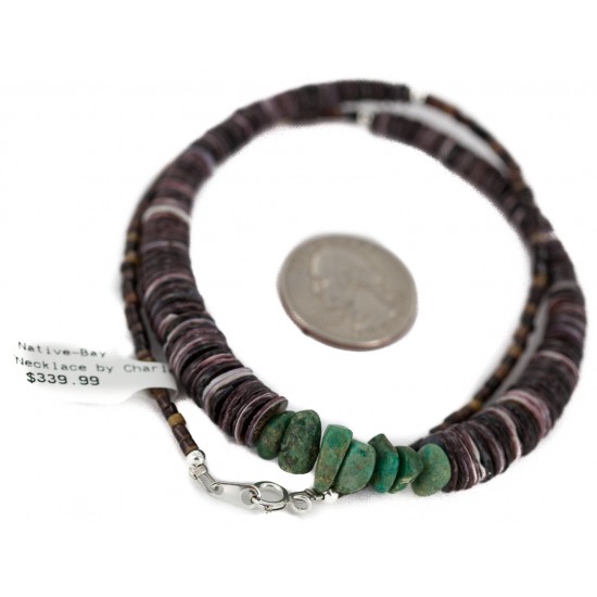 Navajo .925 Sterling Silver Certified Authentic Natural Turquoise Graduated Heishi Native American Necklace 18240-1 Clearance NB160406224833 18240-1 (by LomaSiiva) Navajo .925 Sterling Silver Certified Authentic Natural Turquoise Graduated Heishi Native American Necklace 18240-1 Clearance NB160406224833 18240-1 (by LomaSiiva)