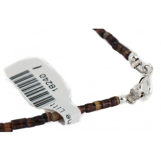 Navajo .925 Sterling Silver Certified Authentic Natural Turquoise Graduated Heishi Native American Necklace 18240-1 Clearance NB160406224833 18240-1 (by LomaSiiva) Navajo .925 Sterling Silver Certified Authentic Natural Turquoise Graduated Heishi Native American Necklace 18240-1 Clearance NB160406224833 18240-1 (by LomaSiiva)