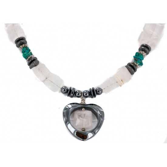 Heart .925 Sterling Silver Hooks Certified Authentic Navajo Natural Turquoise Pink Quartz and Hematite Native American Set 18234-3-18237-2 Clearance NB160406233944 18234-3-18237-2 (by LomaSiiva) Heart .925 Sterling Silver Hooks Certified Authentic Navajo Natural Turquoise Pink Quartz and Hematite Native American Set 18234-3-18237-2 Clearance NB160406233944 18234-3-18237-2 (by LomaSiiva)