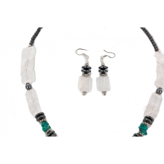 Heart .925 Sterling Silver Hooks Certified Authentic Navajo Natural Turquoise Pink Quartz and Hematite Native American Set 18234-3-18237-2 Clearance NB160406233944 18234-3-18237-2 (by LomaSiiva) Heart .925 Sterling Silver Hooks Certified Authentic Navajo Natural Turquoise Pink Quartz and Hematite Native American Set 18234-3-18237-2 Clearance NB160406233944 18234-3-18237-2 (by LomaSiiva)