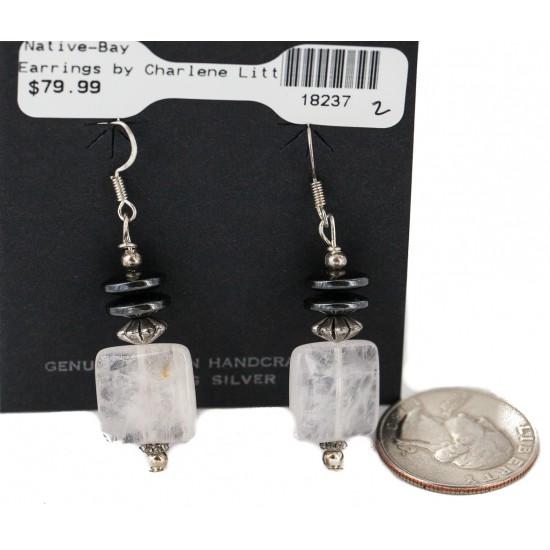 Heart .925 Sterling Silver Hooks Certified Authentic Navajo Natural Turquoise Pink Quartz and Hematite Native American Set 18234-3-18237-2 Clearance NB160406233944 18234-3-18237-2 (by LomaSiiva) Heart .925 Sterling Silver Hooks Certified Authentic Navajo Natural Turquoise Pink Quartz and Hematite Native American Set 18234-3-18237-2 Clearance NB160406233944 18234-3-18237-2 (by LomaSiiva)