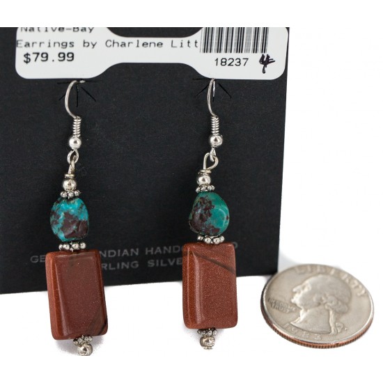 Navajo Arrowhead .925 Sterling Silver Hooks Certified Authentic Natural Turquoise Graduated Heishi Goldstone Native American Set 16006-300-18237-4 Clearance NB160406234602 16006-300-18237-4 (by LomaSiiva) Navajo Arrowhead .925 Sterling Silver Hooks Certified Authentic Natural Turquoise Graduated Heishi Goldstone Native American Set 16006-300-18237-4 Clearance NB160406234602 16006-300-18237-4 (by LomaSiiva)