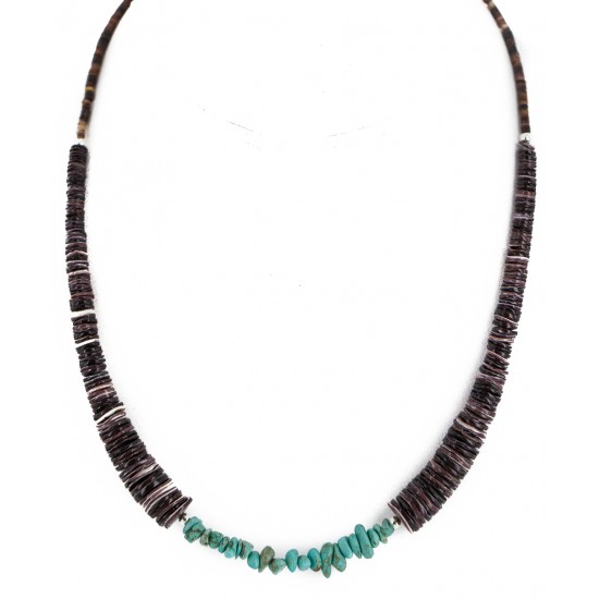 Navajo .925 Sterling Silver Certified Authentic Natural Turquoise Graduated Heishi Native American Necklace 750202-2 All Products NB160406224421 750202-2 (by LomaSiiva) Navajo .925 Sterling Silver Certified Authentic Natural Turquoise Graduated Heishi Native American Necklace 750202-2 All Products NB160406224421 750202-2 (by LomaSiiva)