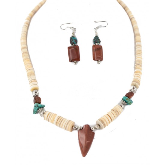 Navajo Arrowhead .925 Sterling Silver Hooks Certified Authentic Natural Turquoise Graduated Heishi Goldstone Native American Set 16006-300-18237-4 Clearance NB160406234602 16006-300-18237-4 (by LomaSiiva) Navajo Arrowhead .925 Sterling Silver Hooks Certified Authentic Natural Turquoise Graduated Heishi Goldstone Native American Set 16006-300-18237-4 Clearance NB160406234602 16006-300-18237-4 (by LomaSiiva)