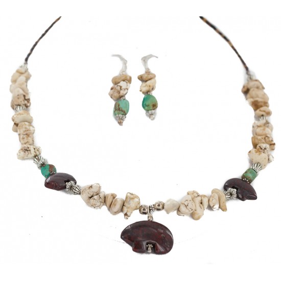 Carved Fetish Bear .925 Sterling Silver Hooks Certified Authentic Navajo White Howlite Red Jasper Native American Set 750209-4-18252-6 Clearance NB160401180346 750209-4-18252-6 (by LomaSiiva) Carved Fetish Bear .925 Sterling Silver Hooks Certified Authentic Navajo White Howlite Red Jasper Native American Set 750209-4-18252-6 Clearance NB160401180346 750209-4-18252-6 (by LomaSiiva)