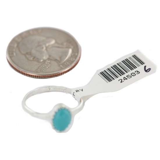 .925 Sterling Silver Navajo Certified Authentic Handmade Natural Turquoise Native American Ring Size 7 24503-6 All Products NB160409225043 24503-6 (by LomaSiiva) .925 Sterling Silver Navajo Certified Authentic Handmade Natural Turquoise Native American Ring Size 7 24503-6 All Products NB160409225043 24503-6 (by LomaSiiva)