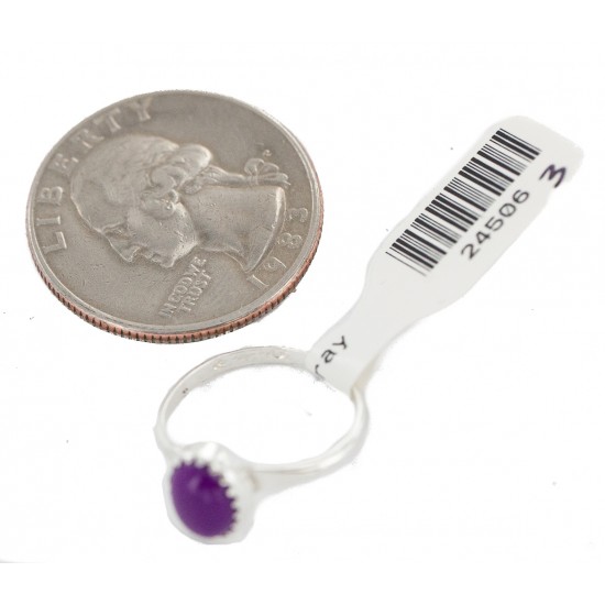 .925 Sterling Silver Navajo Certified Authentic Handmade Natural Sugilite Native American Ring Size 6 24506-5 All Products NB160409192124 24506-5 (by LomaSiiva) .925 Sterling Silver Navajo Certified Authentic Handmade Natural Sugilite Native American Ring Size 6 24506-5 All Products NB160409192124 24506-5 (by LomaSiiva)