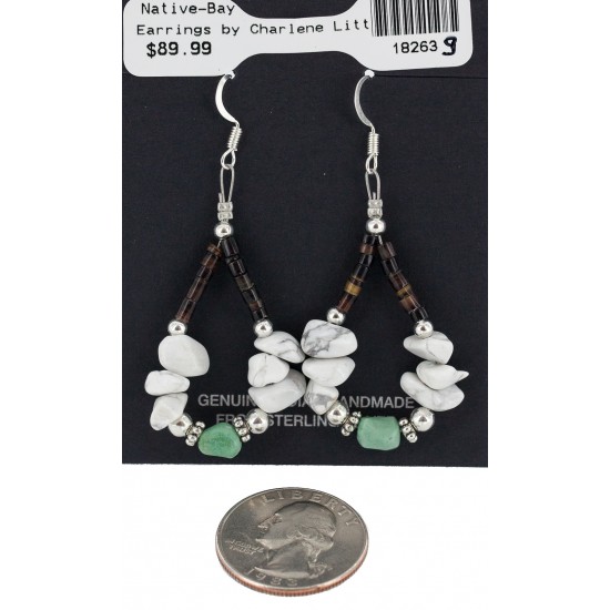 Certified Authentic .925 Sterling Silver Hooks White Howlite Heishi Hoop Native American Dangle Earrings 18263-9 All Products NB160413205402 18263-9 (by LomaSiiva) Certified Authentic .925 Sterling Silver Hooks White Howlite Heishi Hoop Native American Dangle Earrings 18263-9 All Products NB160413205402 18263-9 (by LomaSiiva)