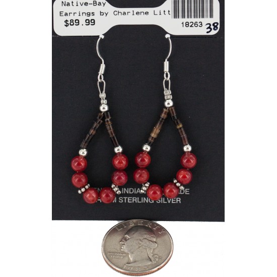 Certified Authentic .925 Sterling Silver Hooks Coral Heishi Hoop Native American Dangle Earrings 18263-38 All Products NB160413220526 18263-38 (by LomaSiiva) Certified Authentic .925 Sterling Silver Hooks Coral Heishi Hoop Native American Dangle Earrings 18263-38 All Products NB160413220526 18263-38 (by LomaSiiva)