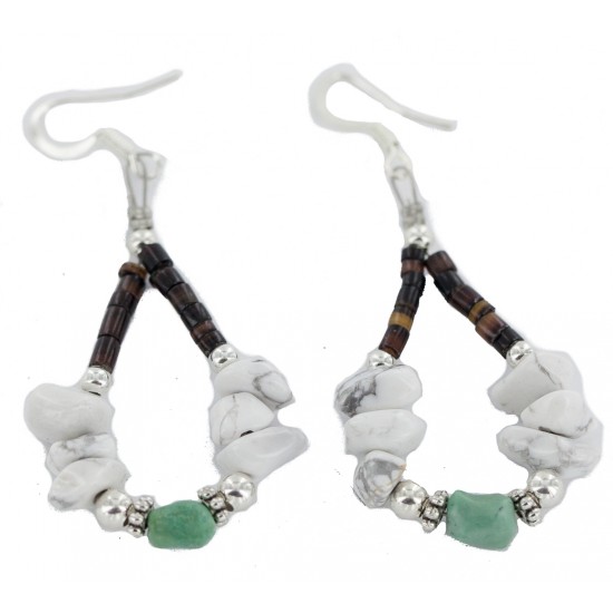 Certified Authentic .925 Sterling Silver Hooks White Howlite Heishi Hoop Native American Dangle Earrings 18263-9 All Products NB160413205402 18263-9 (by LomaSiiva) Certified Authentic .925 Sterling Silver Hooks White Howlite Heishi Hoop Native American Dangle Earrings 18263-9 All Products NB160413205402 18263-9 (by LomaSiiva)