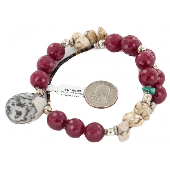 .925 Sterling Silver Certified Authentic Navajo White Howlite Jasper Quartz Native American Necklace 750208-5 All Products NB160415004521 750208-5 (by LomaSiiva) .925 Sterling Silver Certified Authentic Navajo White Howlite Jasper Quartz Native American Necklace 750208-5 All Products NB160415004521 750208-5 (by LomaSiiva)