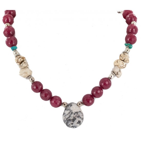 .925 Sterling Silver Certified Authentic Navajo White Howlite Jasper Quartz Native American Necklace 750208-5 All Products NB160415004521 750208-5 (by LomaSiiva) .925 Sterling Silver Certified Authentic Navajo White Howlite Jasper Quartz Native American Necklace 750208-5 All Products NB160415004521 750208-5 (by LomaSiiva)