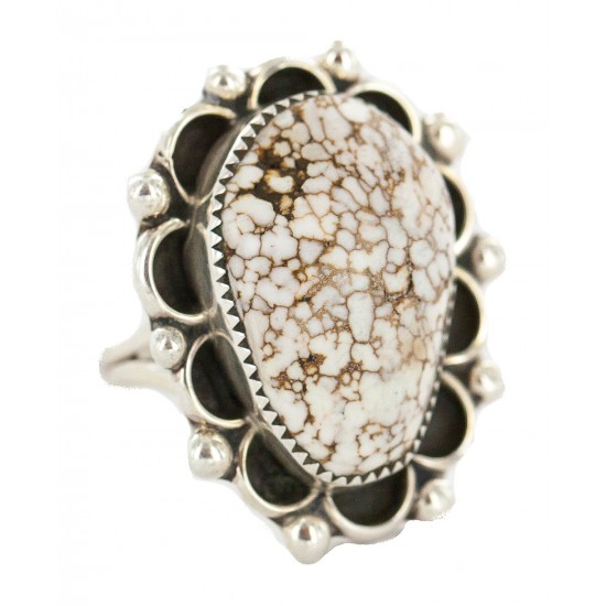 Handmade Certified Authentic .925 Sterling Silver Natural White Buffalo Navajo Native American Ring 17023-5 All Products NB160423221459 17023-5 (by LomaSiiva) Handmade Certified Authentic .925 Sterling Silver Natural White Buffalo Navajo Native American Ring 17023-5 All Products NB160423221459 17023-5 (by LomaSiiva)