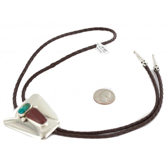 Handmade Certified Authentic Navajo Leather Nickel Natural Turquoise Jasper Native American Bolo Tie 24509-2 All Products NB160423001156 24509-2 (by LomaSiiva) Handmade Certified Authentic Navajo Leather Nickel Natural Turquoise Jasper Native American Bolo Tie 24509-2 All Products NB160423001156 24509-2 (by LomaSiiva)