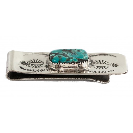 Navajo Handmade Certified Authentic .925 Sterling Silver Natural Spiderweb Turquoise Native American Nickel Money Clip 11270 All Products NB160423005415 11270 (by LomaSiiva) Navajo Handmade Certified Authentic .925 Sterling Silver Natural Spiderweb Turquoise Native American Nickel Money Clip 11270 All Products NB160423005415 11270 (by LomaSiiva)