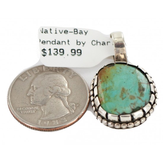 Handmade Certified Authentic Navajo .925 Sterling Silver Natural Turquoise Native American Pendant 13168 All Products NB160428214109 13168 (by LomaSiiva) Handmade Certified Authentic Navajo .925 Sterling Silver Natural Turquoise Native American Pendant 13168 All Products NB160428214109 13168 (by LomaSiiva)