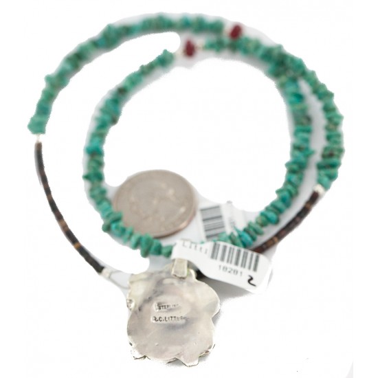 .925 Sterling Silver Certified Authentic Navajo Natural Mountain Turquoise Coral Native American Necklace 18281-2-1601-10 All Products NB160430210944 18281-2-1601-10 (by LomaSiiva) .925 Sterling Silver Certified Authentic Navajo Natural Mountain Turquoise Coral Native American Necklace 18281-2-1601-10 All Products NB160430210944 18281-2-1601-10 (by LomaSiiva)