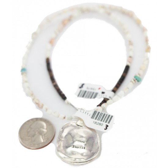 .925 Sterling Silver Certified Authentic Navajo Natural White Buffalo Native American Necklace 18280-3-15975-8 All Products NB160430204226 18280-3-15975-8 (by LomaSiiva) .925 Sterling Silver Certified Authentic Navajo Natural White Buffalo Native American Necklace 18280-3-15975-8 All Products NB160430204226 18280-3-15975-8 (by LomaSiiva)