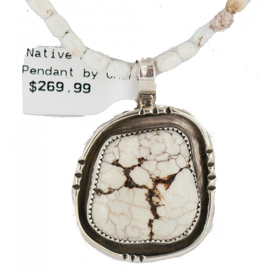 .925 Sterling Silver Certified Authentic Navajo Natural White Buffalo Native American Necklace 18280-3-15975-8 All Products NB160430204226 18280-3-15975-8 (by LomaSiiva) .925 Sterling Silver Certified Authentic Navajo Natural White Buffalo Native American Necklace 18280-3-15975-8 All Products NB160430204226 18280-3-15975-8 (by LomaSiiva)