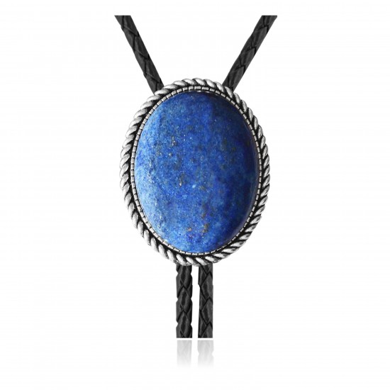 Handmade Certified Authentic Navajo .925 Sterling Silver Native American Natural Turquoise Bolo Tie 34163 Handmade Certified Authentic Navajo .925 Sterling Silver Native American Natural Turquoise Bolo Tie 34163