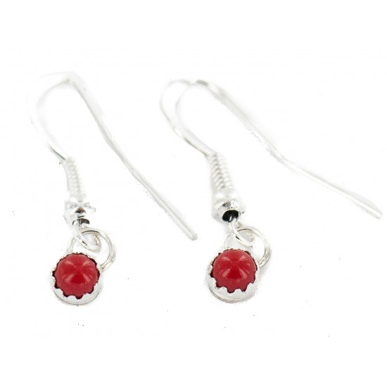 Certified Authentic Navajo .925 Sterling Silver Coral Native American Dangle Earrings 27233-2 All Products NB160506182035 27233-2 (by LomaSiiva) Certified Authentic Navajo .925 Sterling Silver Coral Native American Dangle Earrings 27233-2 All Products NB160506182035 27233-2 (by LomaSiiva)