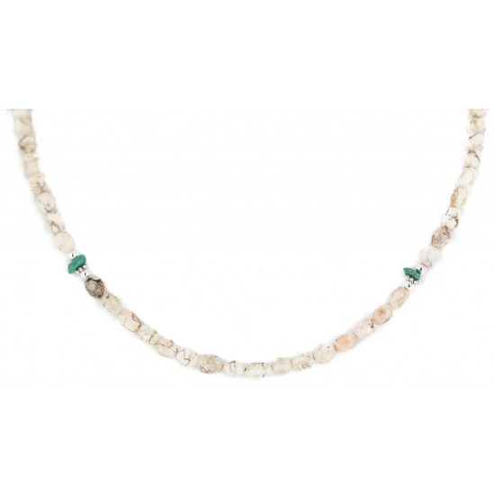 .925 Sterling Silver Certified Authentic Navajo White Howlite Native American Necklace 18288 Clearance NB160506205638 18288 (by LomaSiiva) .925 Sterling Silver Certified Authentic Navajo White Howlite Native American Necklace 18288 Clearance NB160506205638 18288 (by LomaSiiva)
