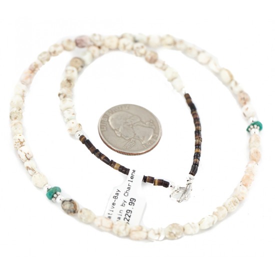 .925 Sterling Silver Certified Authentic Navajo White Howlite Native American Necklace 18288 Clearance NB160506205638 18288 (by LomaSiiva) .925 Sterling Silver Certified Authentic Navajo White Howlite Native American Necklace 18288 Clearance NB160506205638 18288 (by LomaSiiva)