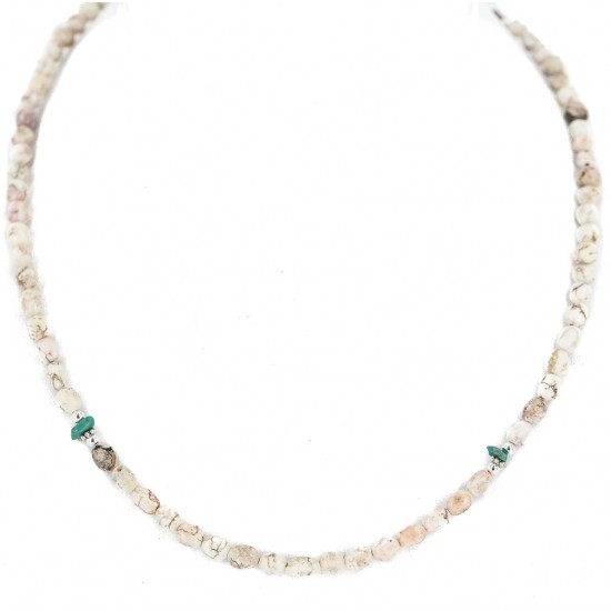 .925 Sterling Silver Certified Authentic Navajo White Howlite Native American Necklace 18288 Clearance NB160506205638 18288 (by LomaSiiva) .925 Sterling Silver Certified Authentic Navajo White Howlite Native American Necklace 18288 Clearance NB160506205638 18288 (by LomaSiiva)