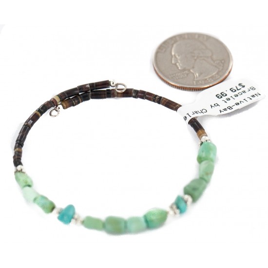 Navajo Certified Authentic Natural Turquoise Heishi Native American Adjustable Wrap Bracelet 13172-1 All Products NB160507210054 13172-1 (by LomaSiiva) Navajo Certified Authentic Natural Turquoise Heishi Native American Adjustable Wrap Bracelet 13172-1 All Products NB160507210054 13172-1 (by LomaSiiva)