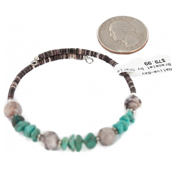 Navajo Certified Authentic Natural Turquoise Purple Charoite Heishi Native American Adjustable Wrap Bracelet 13172-8 All Products NB160507211119 13172-8 (by LomaSiiva) Navajo Certified Authentic Natural Turquoise Purple Charoite Heishi Native American Adjustable Wrap Bracelet 13172-8 All Products NB160507211119 13172-8 (by LomaSiiva)