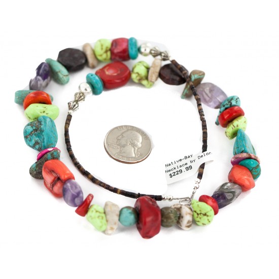 Certified Authentic .925 Sterling Silver Navajo Natural Multicolor Stones Native American Necklace 750215-2 All Products NB160507231853 750215-2 (by LomaSiiva) Certified Authentic .925 Sterling Silver Navajo Natural Multicolor Stones Native American Necklace 750215-2 All Products NB160507231853 750215-2 (by LomaSiiva)