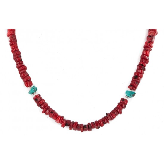 Certified Authentic Navajo .925 Sterling Silver Natural Turquoise Coral Heishi Native American Necklace 750219-10 All Products NB160507232826 750219-10 (by LomaSiiva) Certified Authentic Navajo .925 Sterling Silver Natural Turquoise Coral Heishi Native American Necklace 750219-10 All Products NB160507232826 750219-10 (by LomaSiiva)